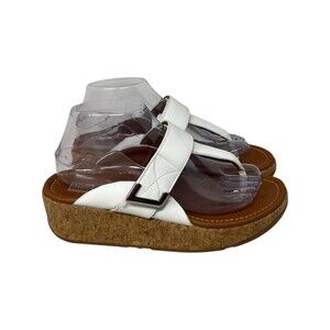 Fitflop Sandals Women's Size 8 White Slides Toe Post